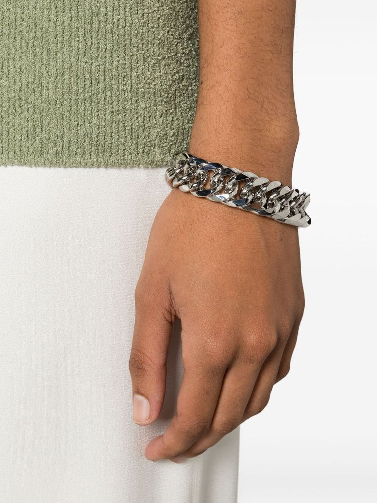 Silver-tone Curb Chain Bracelet
