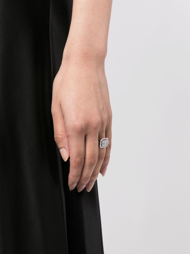 Sterling Silver Mini Skyway Diamond Ring