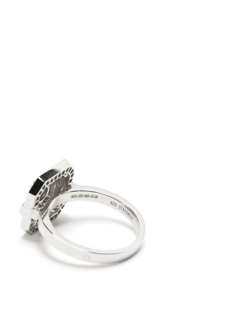 Sterling Silver Mini Skyway Diamond Ring