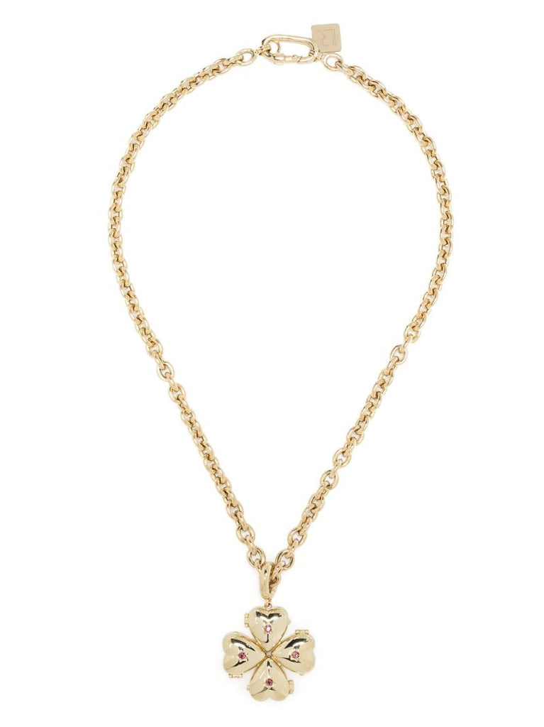 14k Yellow Gold Crystal Necklace