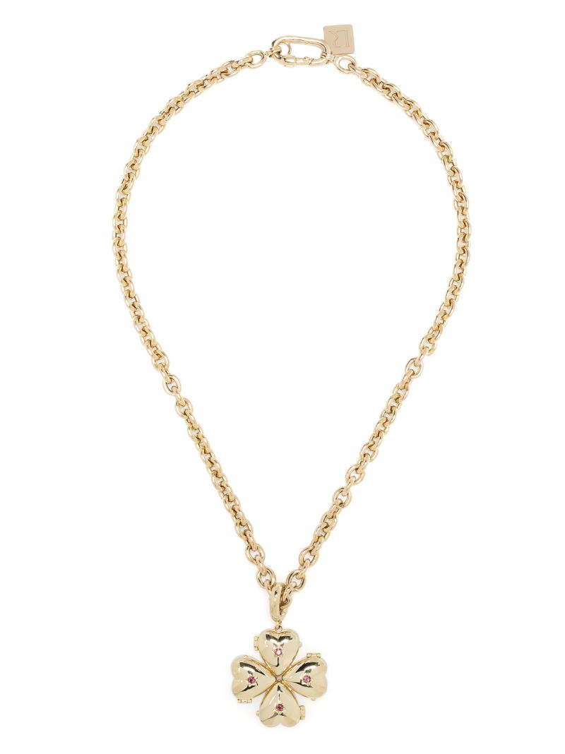 14k Yellow Gold Crystal Necklace