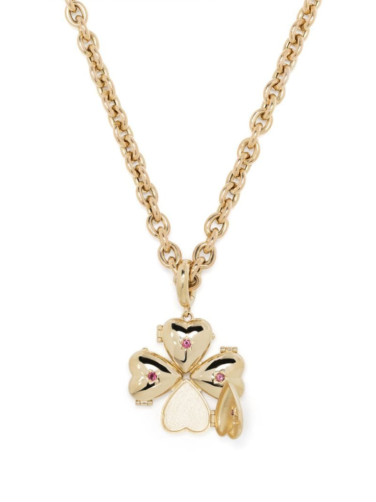 14k Yellow Gold Crystal Necklace