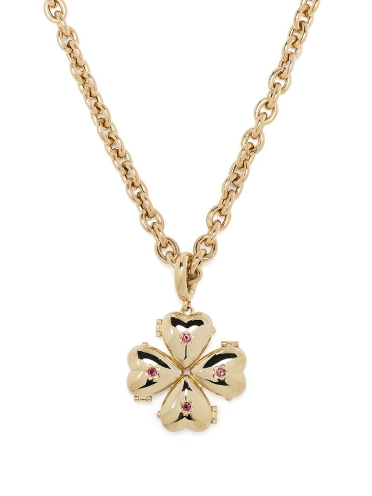 14k Yellow Gold Crystal Necklace