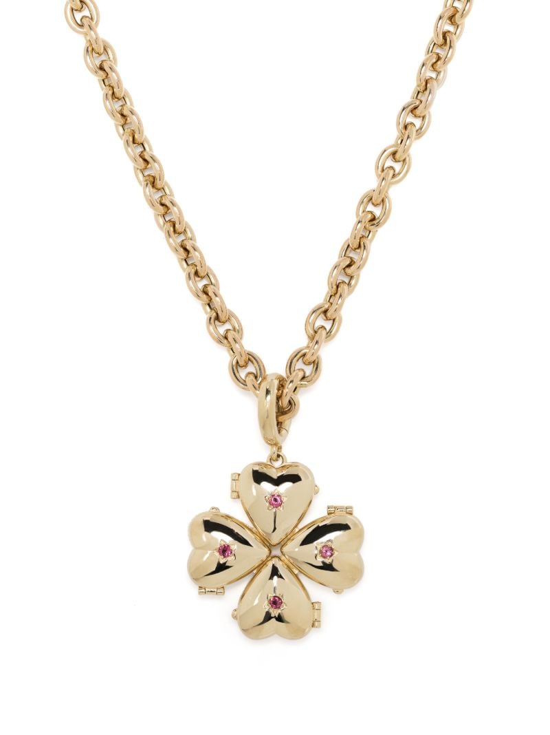 14k Yellow Gold Crystal Necklace