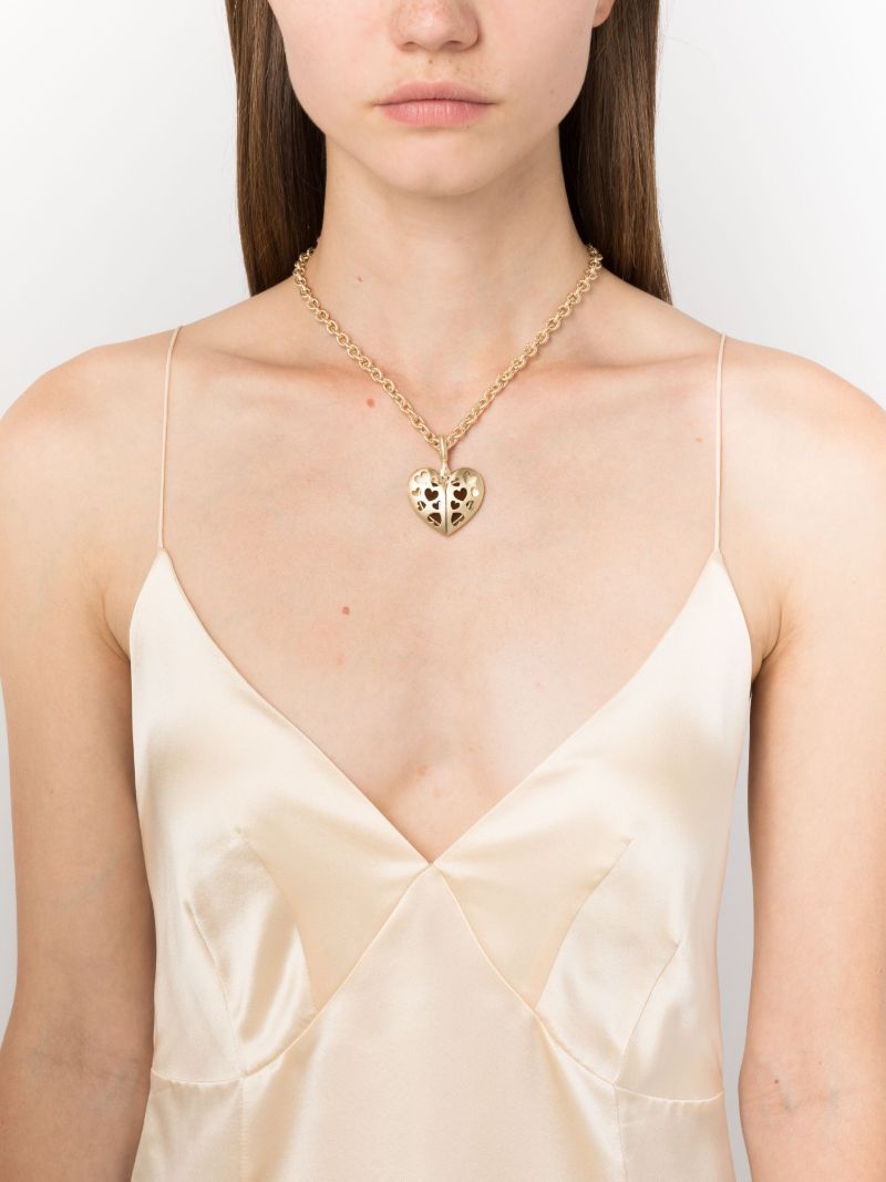 14k Yellow Gold Enamel Necklace