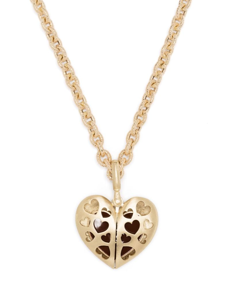 14k Yellow Gold Enamel Necklace