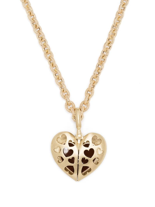 14k Yellow Gold Enamel Necklace