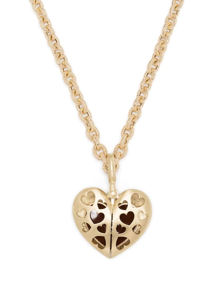 14k Yellow Gold Enamel Necklace