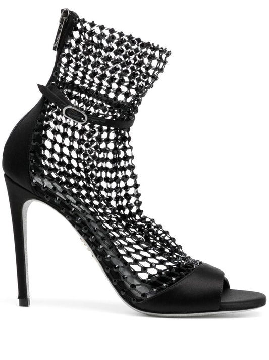 Black Galaxia 100 Crystal Embellished Sandals