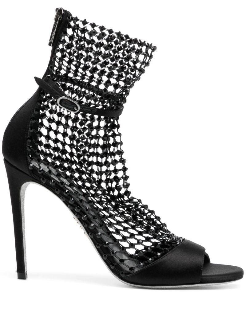 Black Galaxia 100 Crystal Embellished Sandals