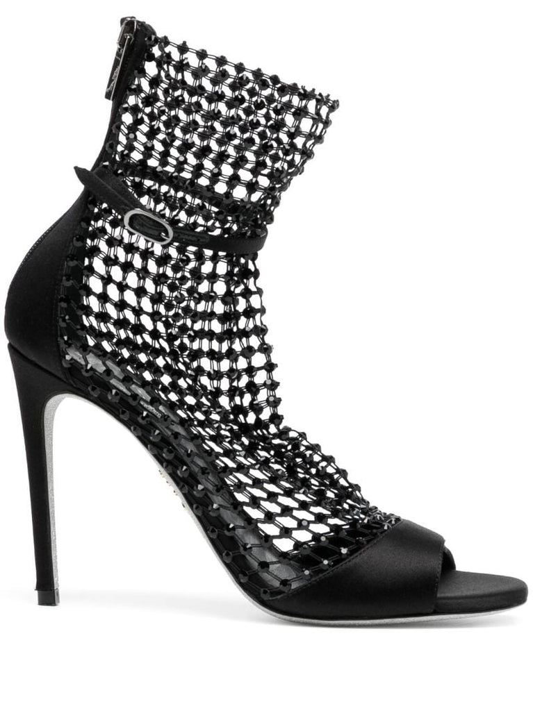 Black Galaxia 100 Crystal Embellished Sandals