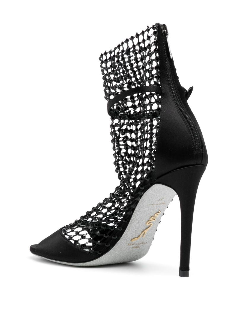 Black Galaxia 100 Crystal Embellished Sandals