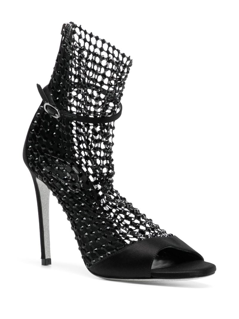 Black Galaxia 100 Crystal Embellished Sandals