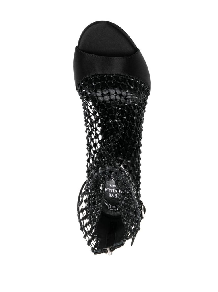 Black Galaxia 100 Crystal Embellished Sandals
