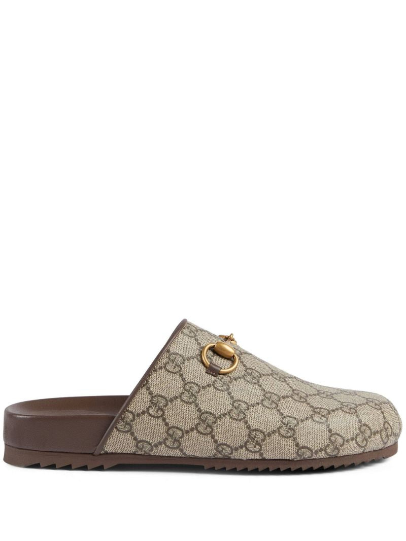 Brown Gg Supreme Horsebit Slippers