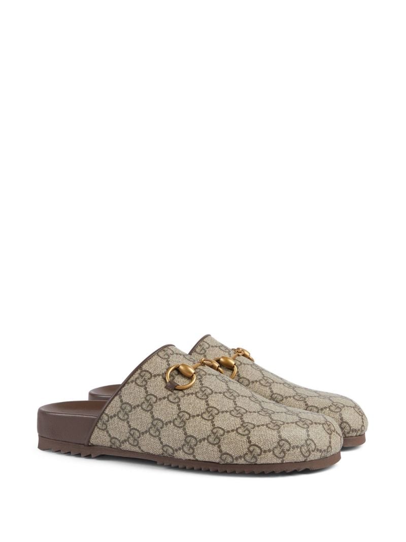 Brown Gg Supreme Horsebit Slippers