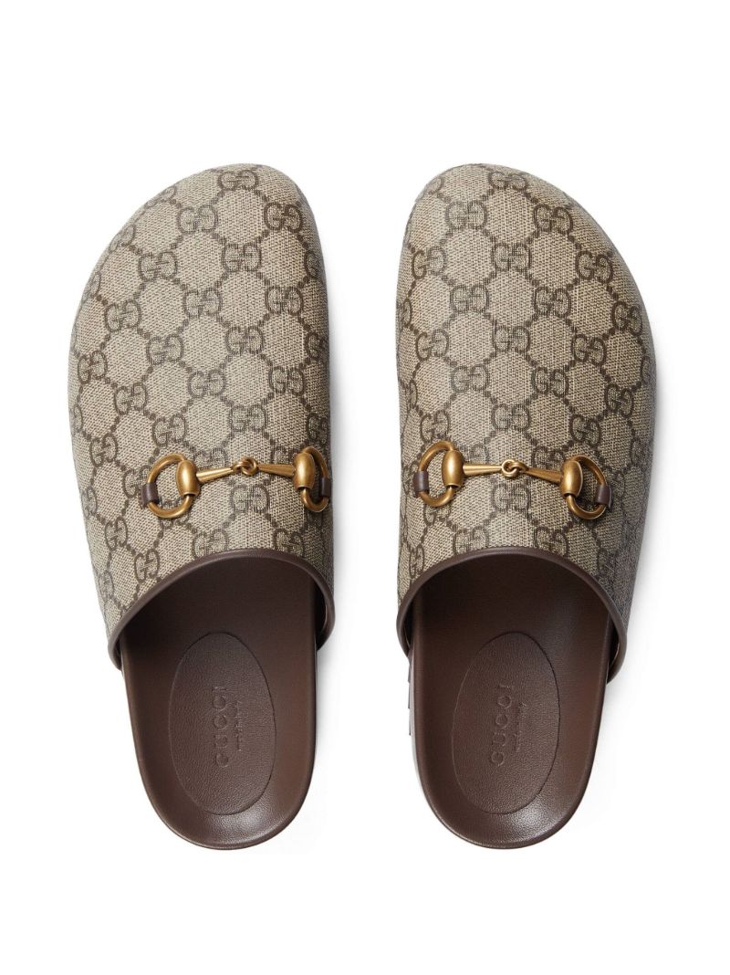 Brown Gg Supreme Horsebit Slippers