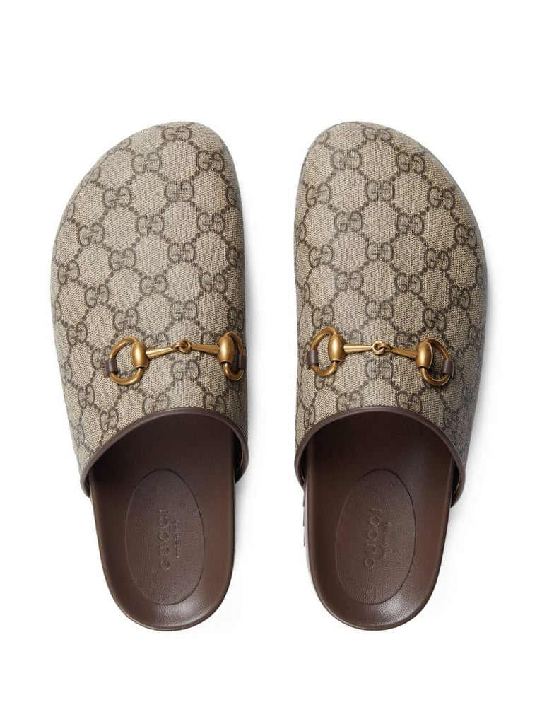 Brown Gg Supreme Horsebit Slippers