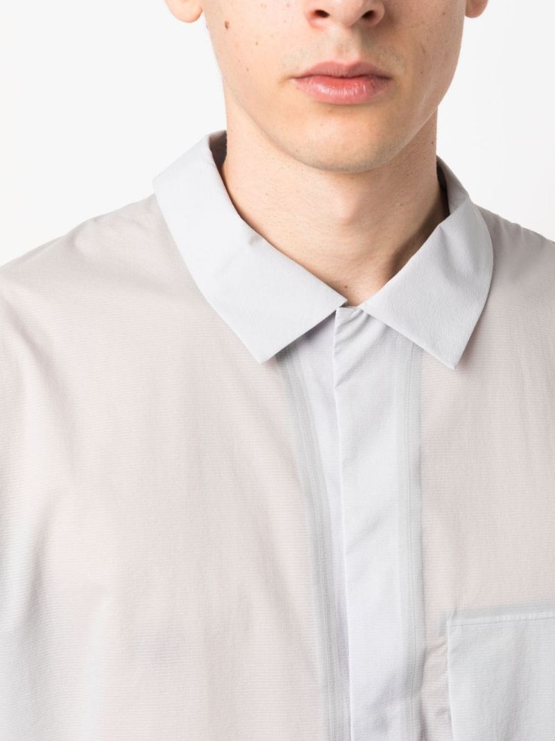 Grey Semi-sheer Shirt