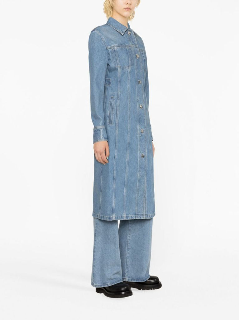 Blue Denim Midi Dress