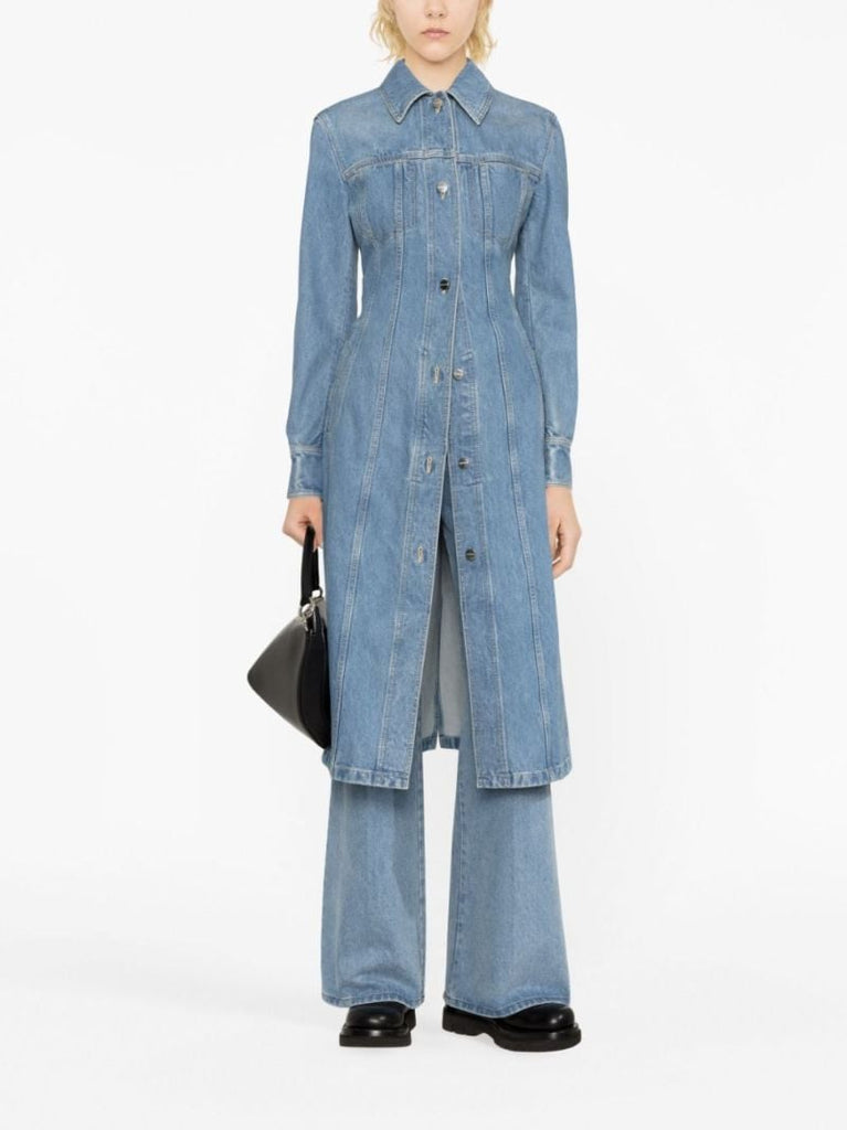 Blue Denim Midi Dress