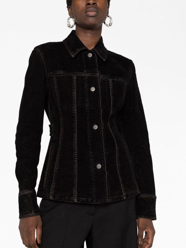 Black Velvet Trucker Jacket