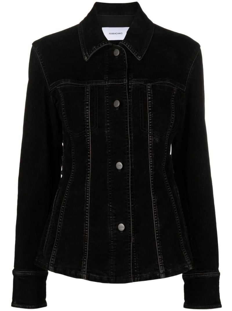 Black Velvet Trucker Jacket