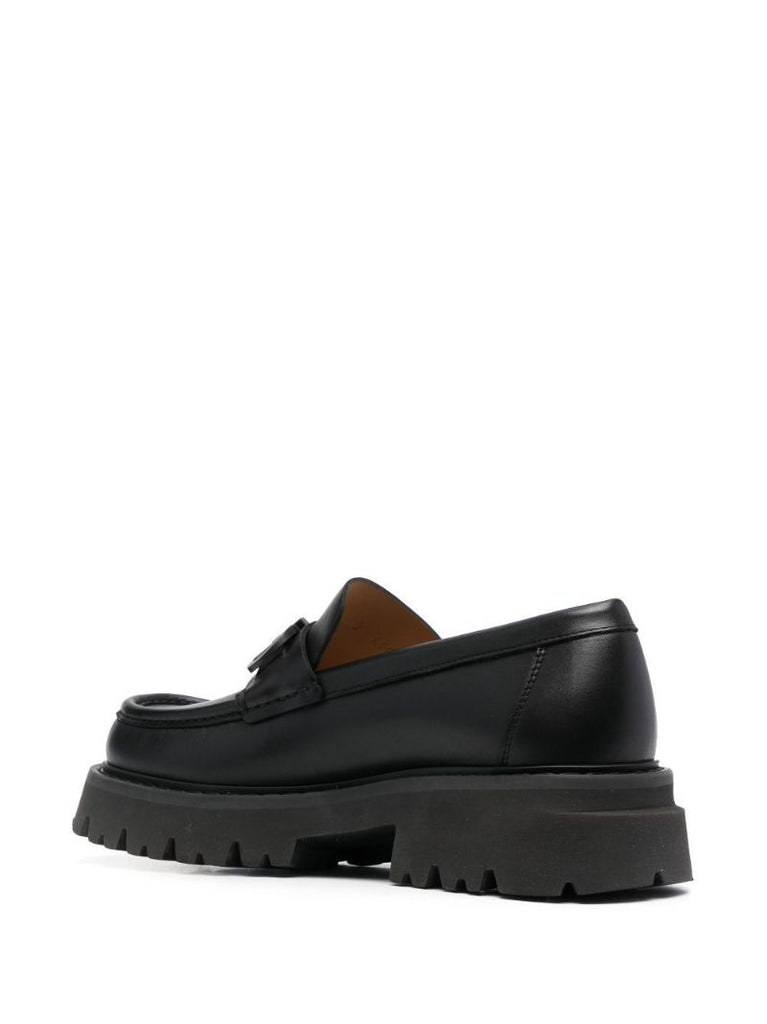 Black Florian Leather Loafers