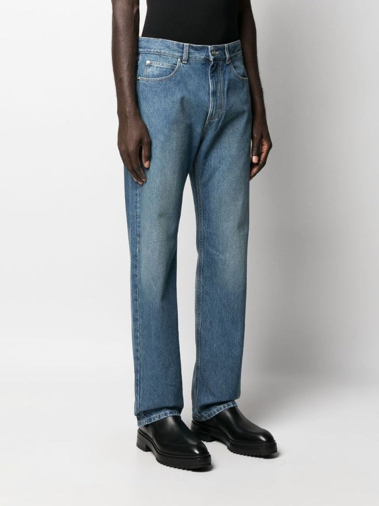 Blue Straight-leg Jeans