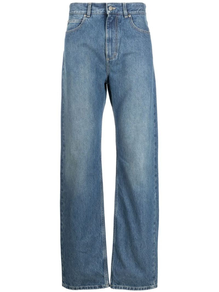 Blue Straight-leg Jeans