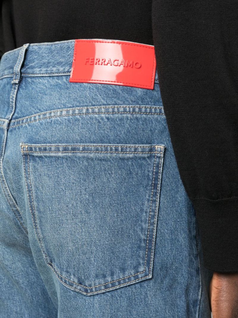 Blue Straight-leg Jeans