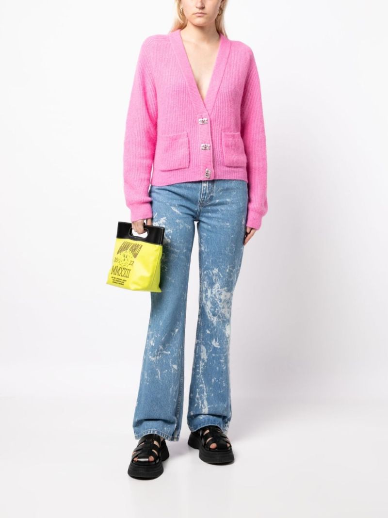 Pink Butterfly-button Cardigan