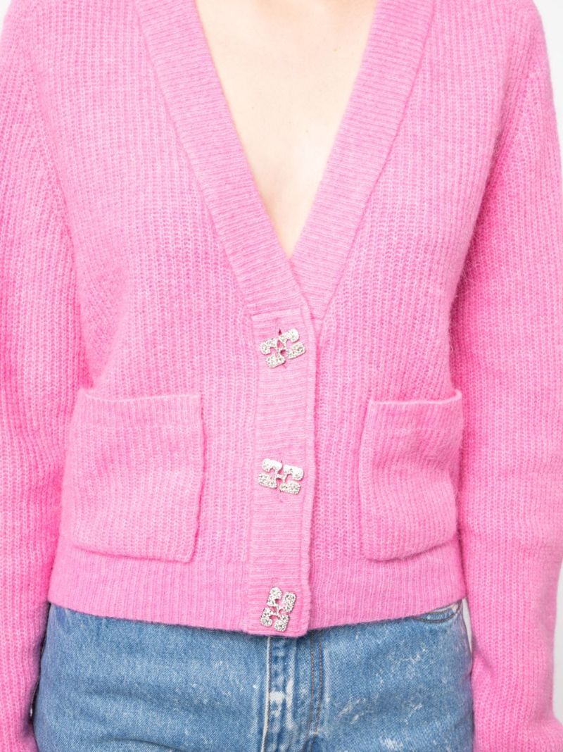 Pink Butterfly-button Cardigan