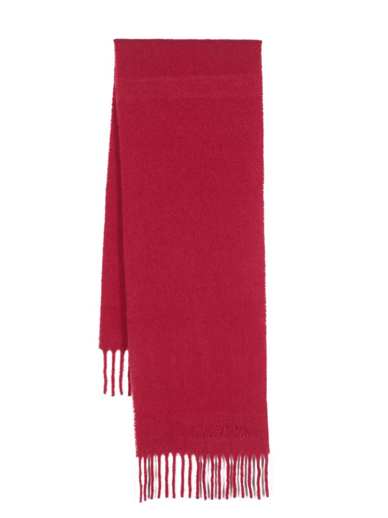 Pink Firny Logo-embroidered Scarf