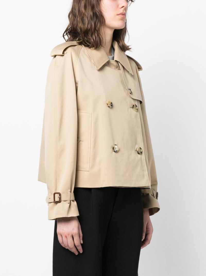 Neutral Haltye Short Trench Coat