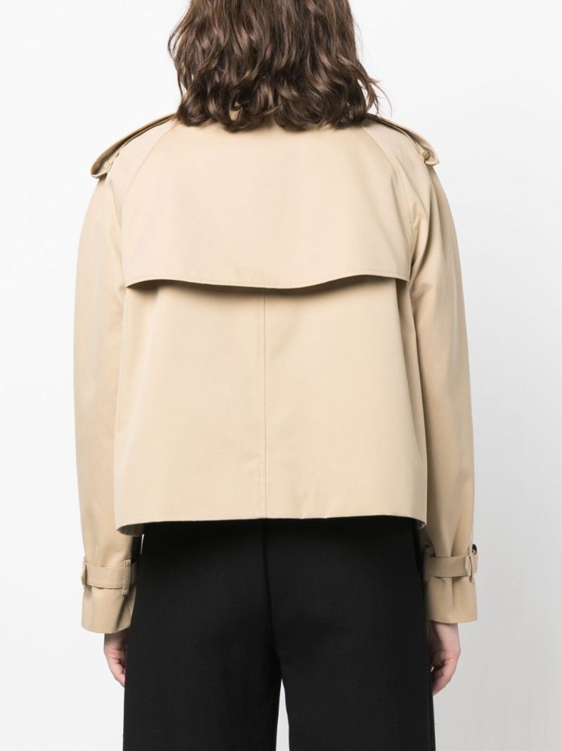 Neutral Haltye Short Trench Coat