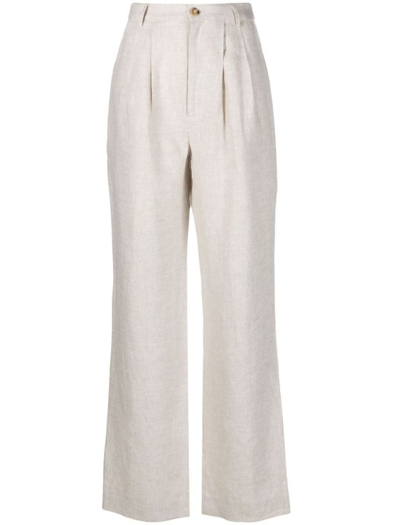 Neutral Mason Linen Trousers