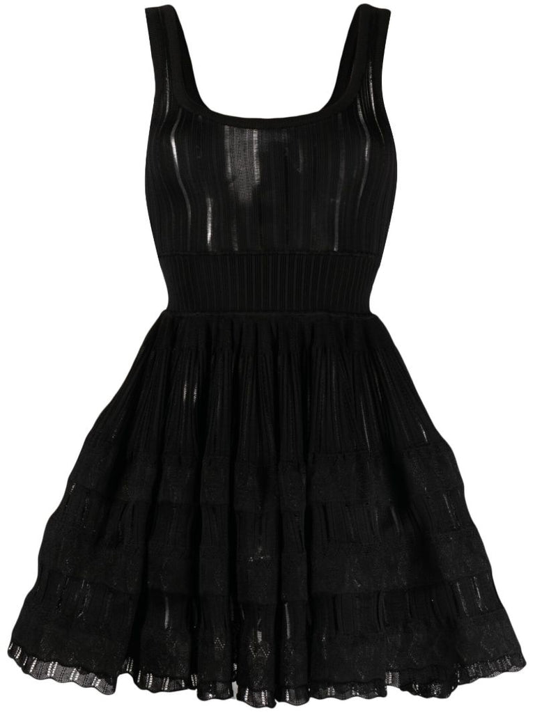 Black Crinoline Sleeveless Mini Dress