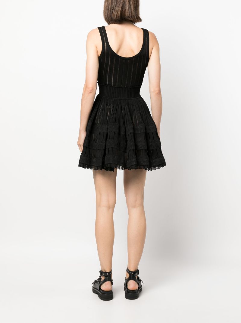 Black Crinoline Sleeveless Mini Dress