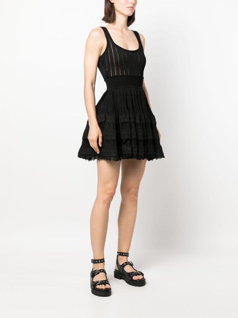 Black Crinoline Sleeveless Mini Dress