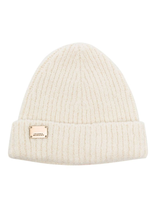 Neutral Kelia Ribbed-knit Beanie Hat