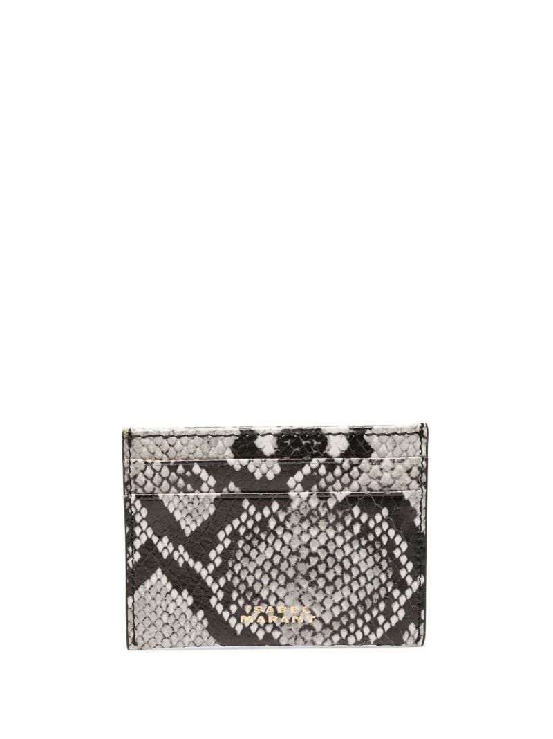 Black Chiba Snakeskin-effect Card Holder