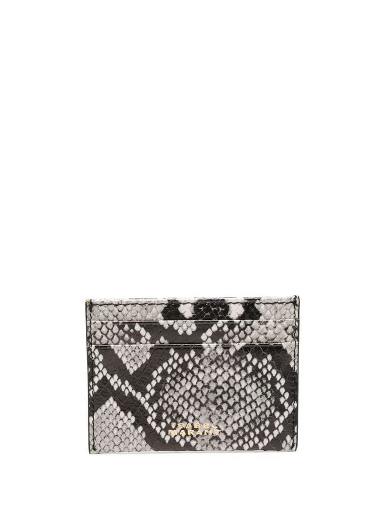 Black Chiba Snakeskin-effect Card Holder