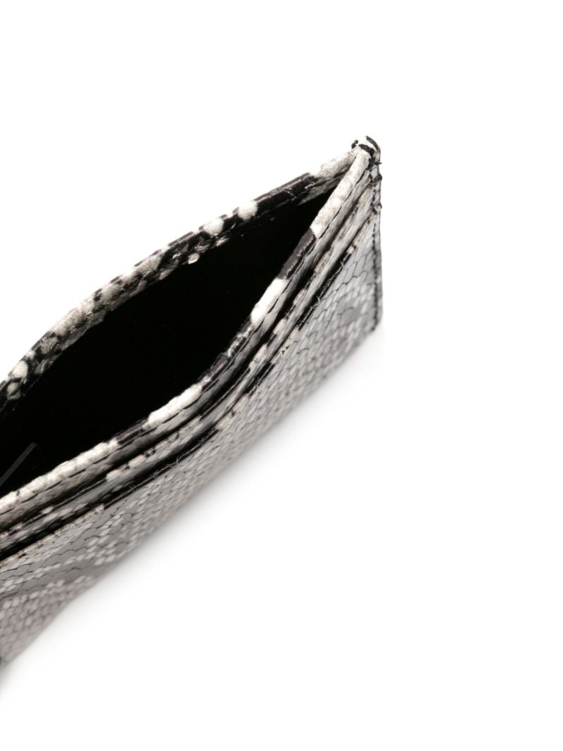 Black Chiba Snakeskin-effect Card Holder
