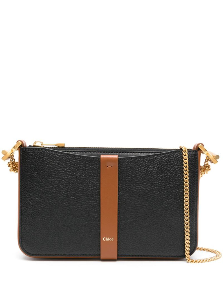 Black Marcie Leather Chain Wallet