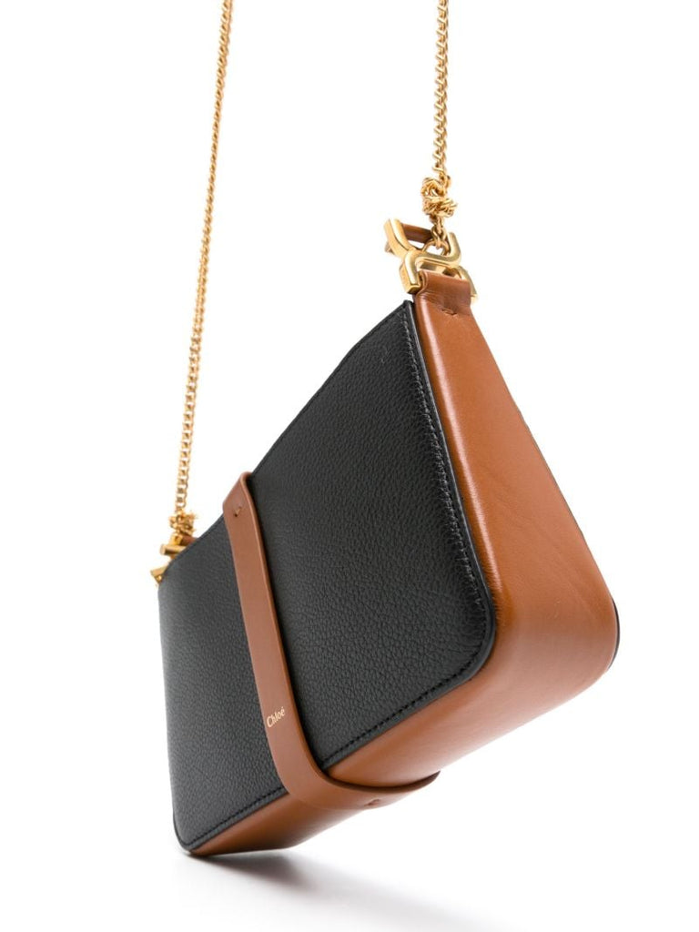Black Marcie Leather Chain Wallet