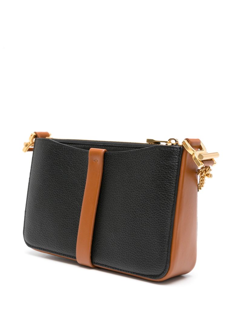 Black Marcie Leather Chain Wallet