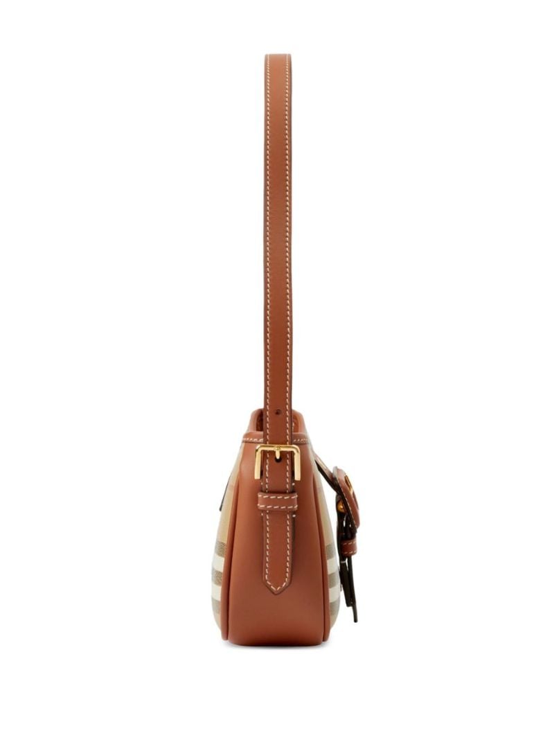 Brown Sling Check Shoulder Bag