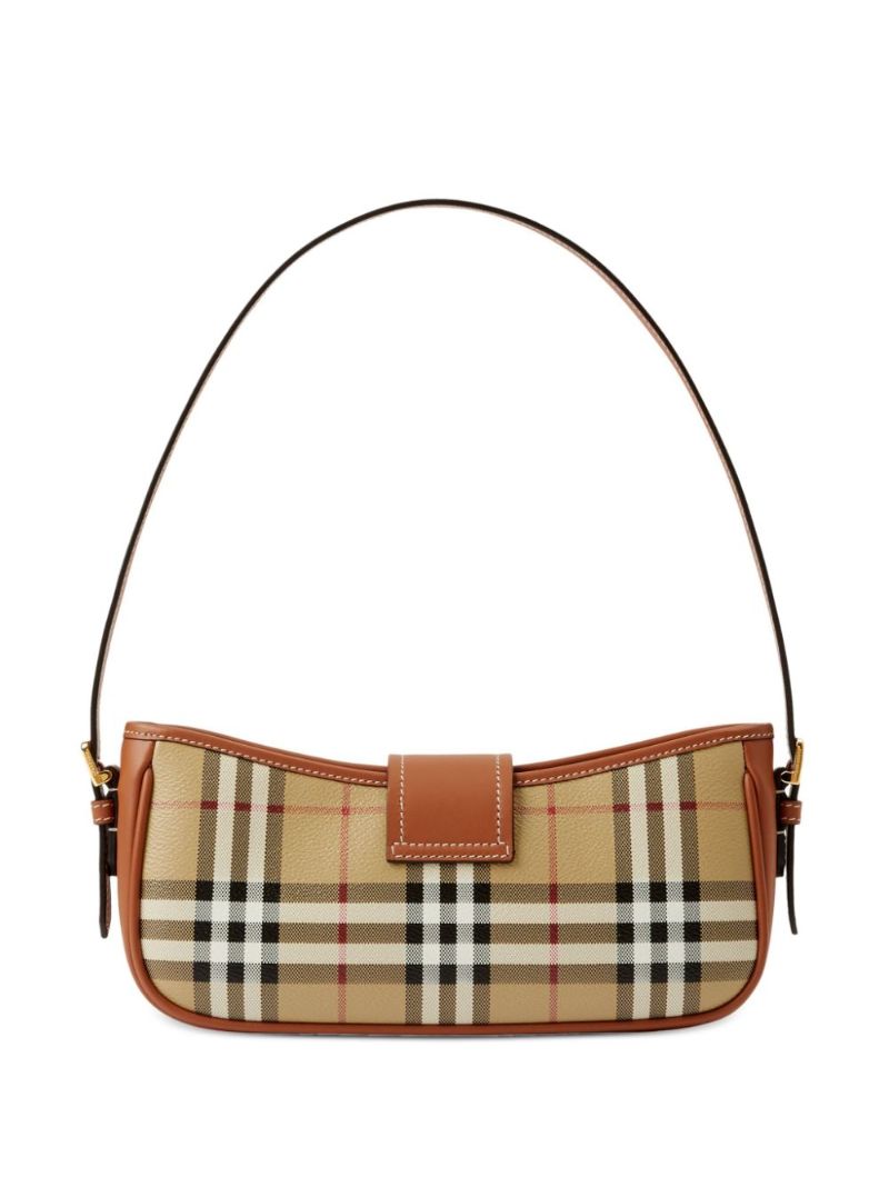 Brown Sling Check Shoulder Bag