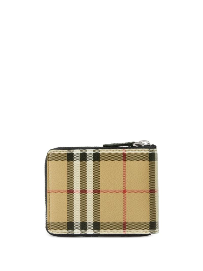 Neutral House Check Zip-around Wallet